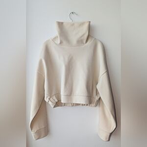 OAK + FORT Cream Turtleneck Sweater